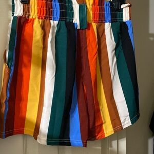 Colorful striped shorts